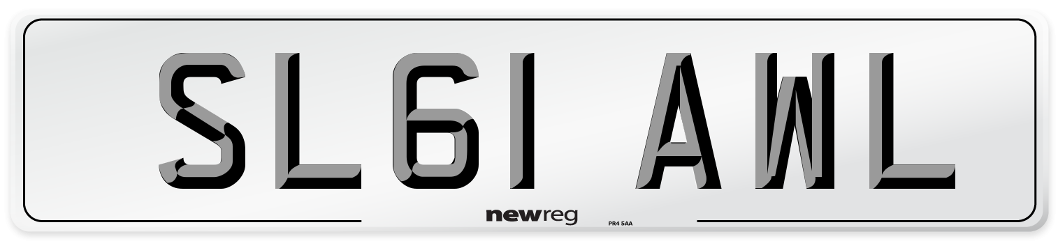 SL61 AWL Number Plate from New Reg